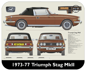 Triumph Stag MkII 1973-77 Place Mat, Small